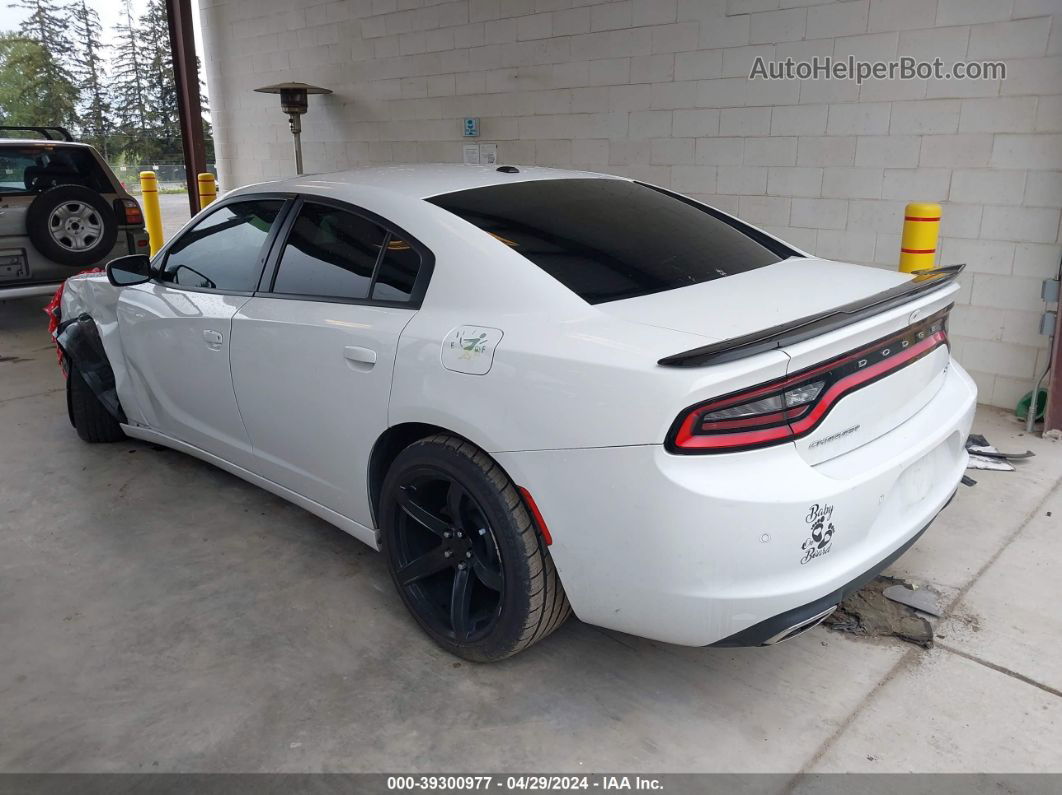 2018 Dodge Charger Sxt Rwd White vin: 2C3CDXBG9JH337224