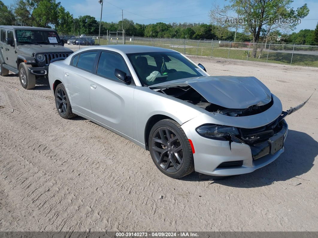 2021 Dodge Charger Sxt Rwd Silver vin: 2C3CDXBG9MH532146