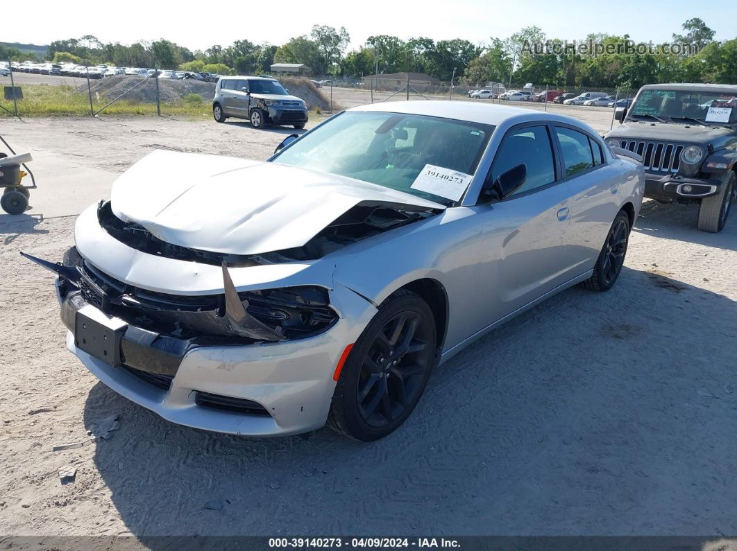 2021 Dodge Charger Sxt Rwd Silver vin: 2C3CDXBG9MH532146