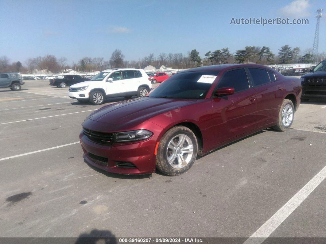 2021 Dodge Charger Sxt Rwd Burgundy vin: 2C3CDXBG9MH548492