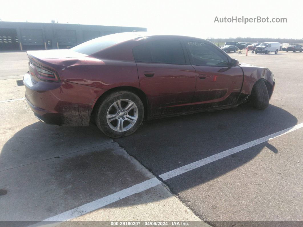 2021 Dodge Charger Sxt Rwd Burgundy vin: 2C3CDXBG9MH548492