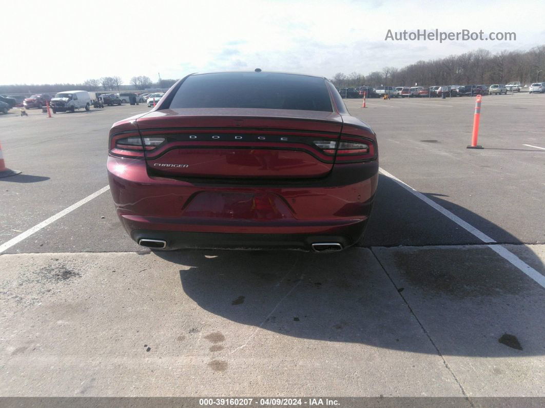 2021 Dodge Charger Sxt Rwd Burgundy vin: 2C3CDXBG9MH548492