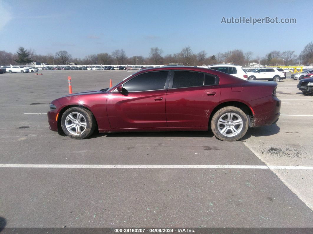 2021 Dodge Charger Sxt Rwd Burgundy vin: 2C3CDXBG9MH548492