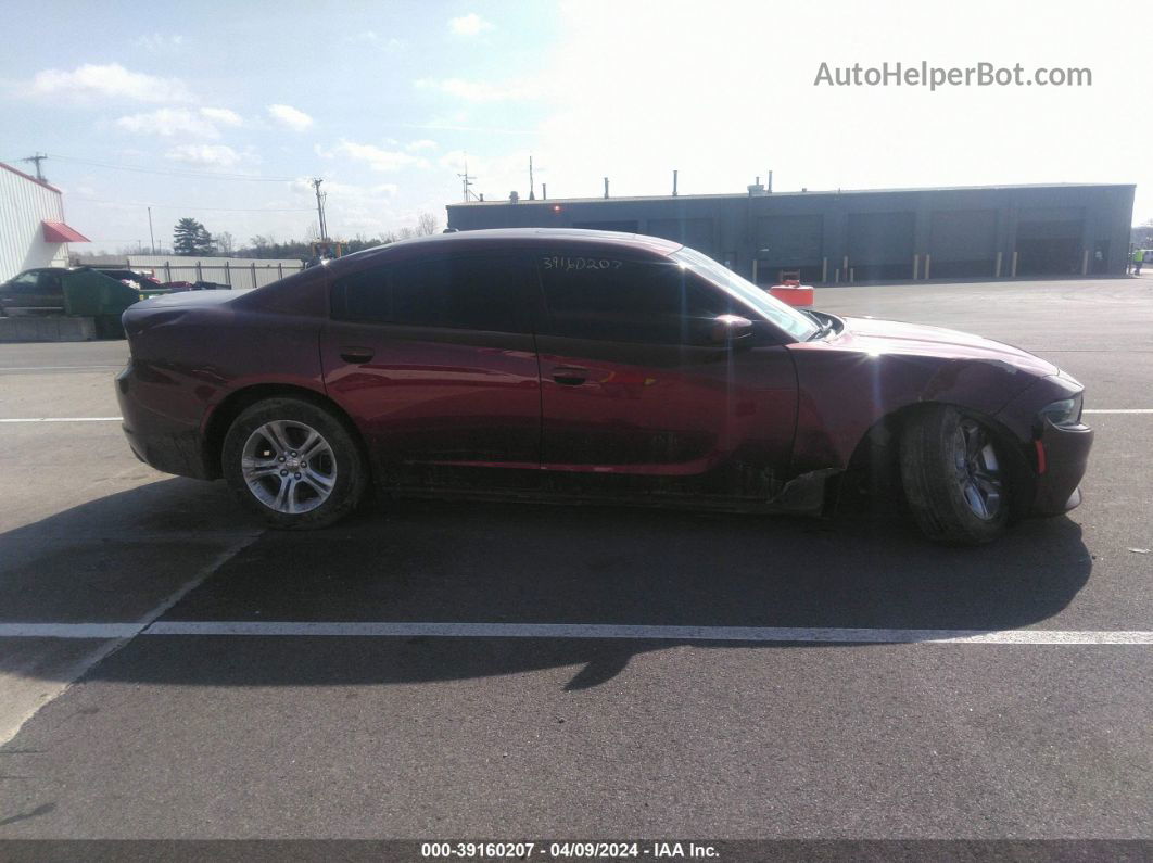 2021 Dodge Charger Sxt Rwd Burgundy vin: 2C3CDXBG9MH548492