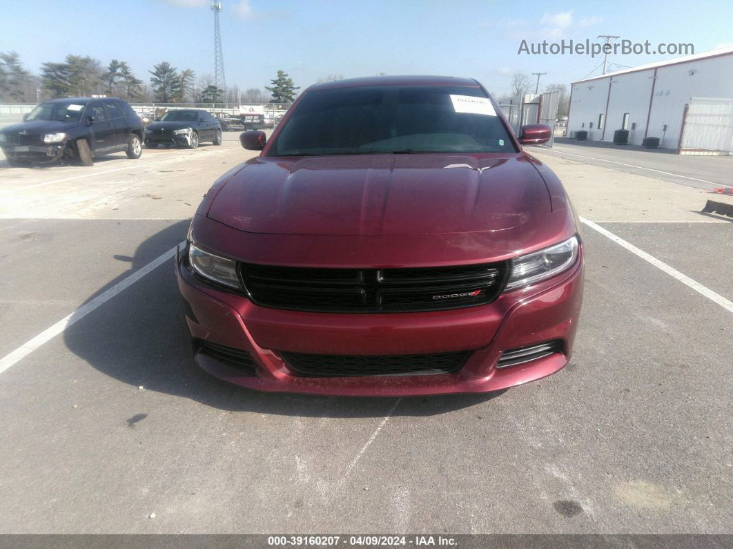 2021 Dodge Charger Sxt Rwd Burgundy vin: 2C3CDXBG9MH548492