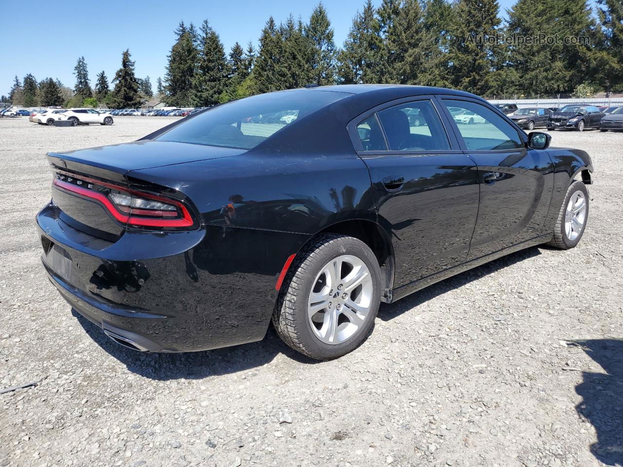 2021 Dodge Charger Sxt Black vin: 2C3CDXBG9MH605547