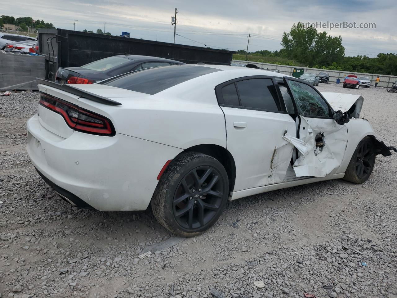 2021 Dodge Charger Sxt White vin: 2C3CDXBG9MH652173