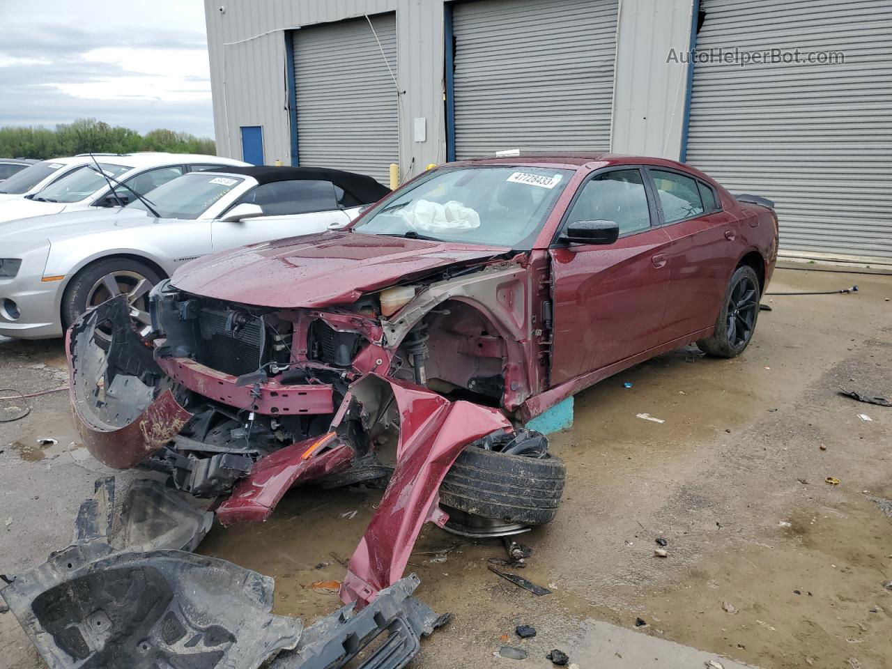 2018 Dodge Charger Sxt Burgundy vin: 2C3CDXBGXJH143902