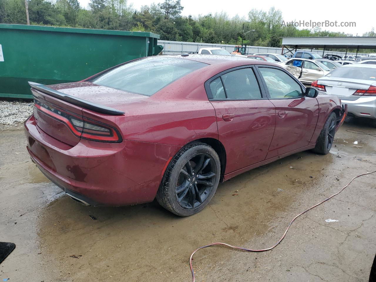 2018 Dodge Charger Sxt Burgundy vin: 2C3CDXBGXJH143902