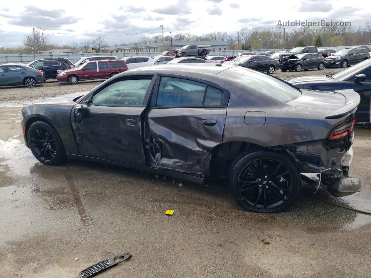 2018 Dodge Charger Sxt Gray vin: 2C3CDXBGXJH148050