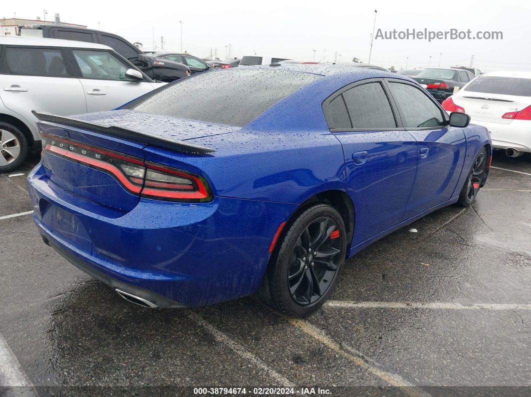 2018 Dodge Charger Sxt Rwd Синий vin: 2C3CDXBGXJH196888