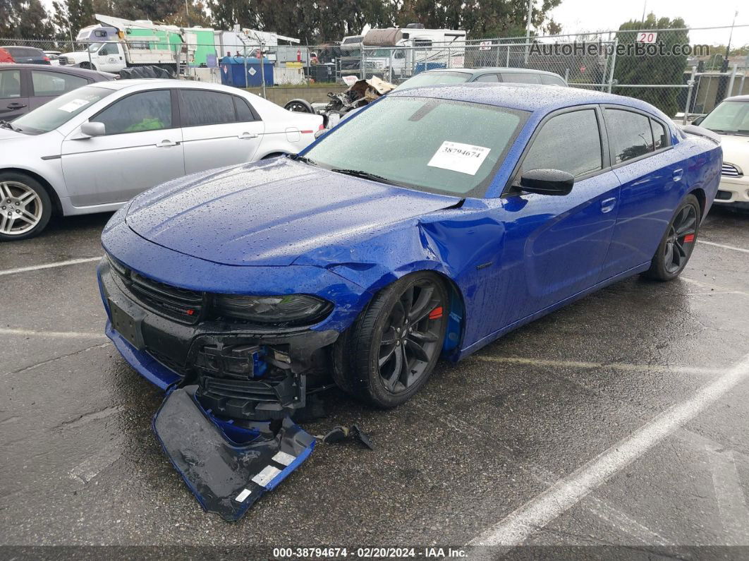 2018 Dodge Charger Sxt Rwd Blue vin: 2C3CDXBGXJH196888