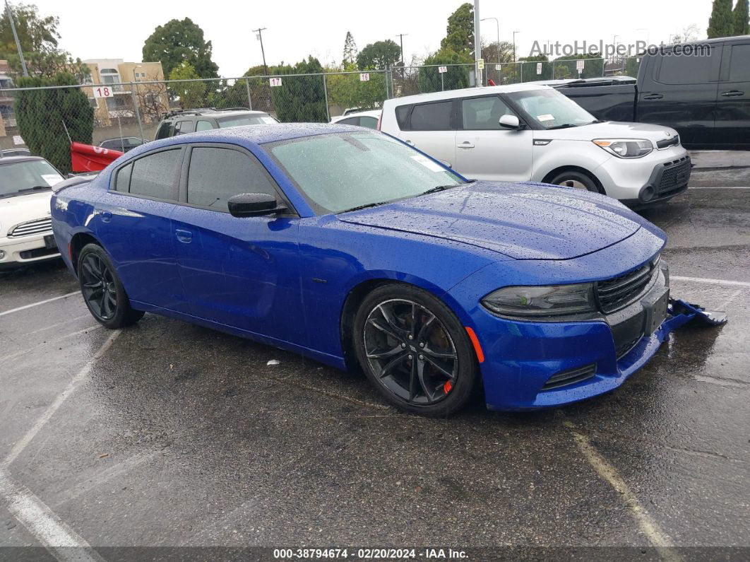 2018 Dodge Charger Sxt Rwd Blue vin: 2C3CDXBGXJH196888