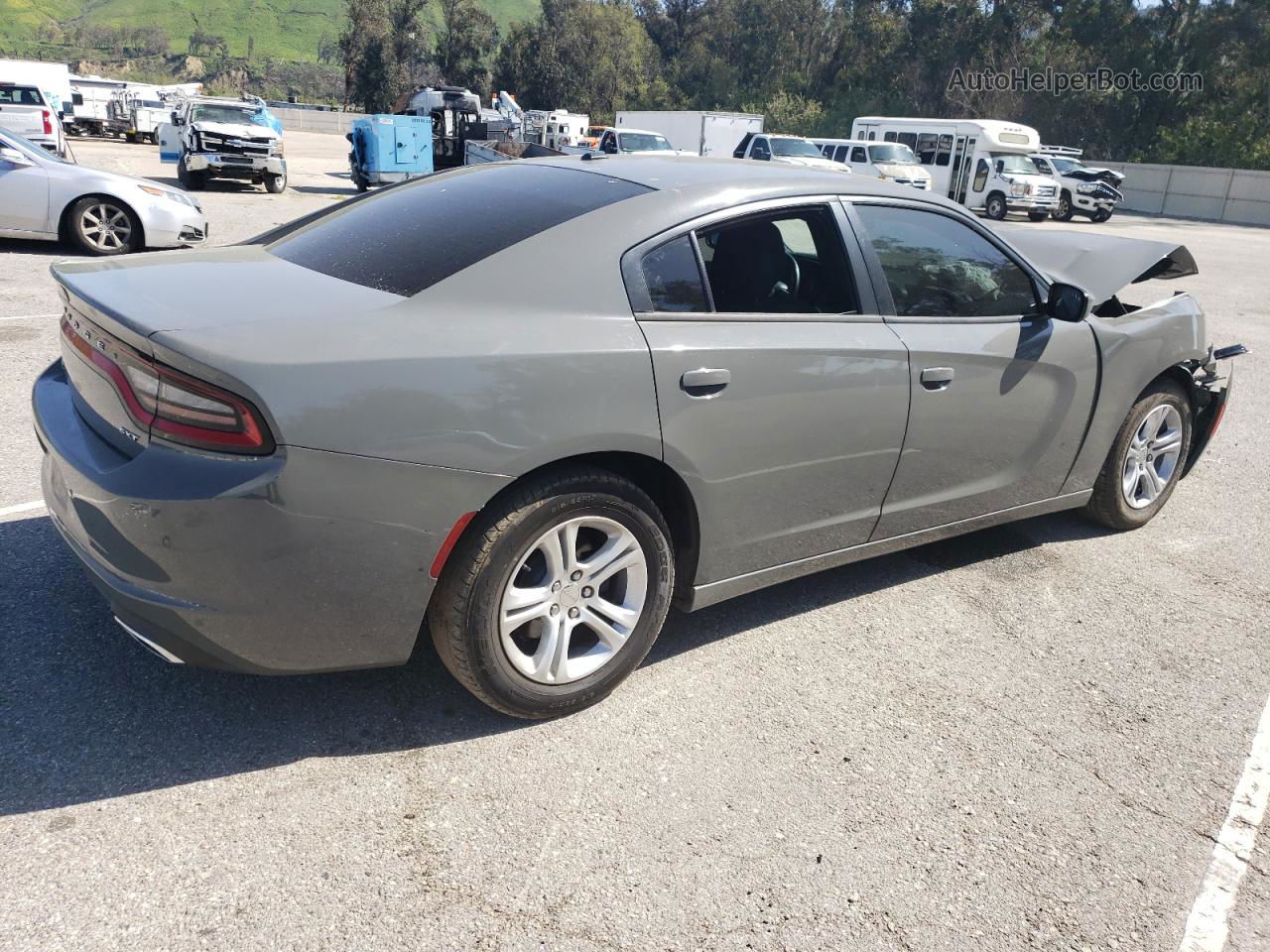 2018 Dodge Charger Sxt Gray vin: 2C3CDXBGXJH247094