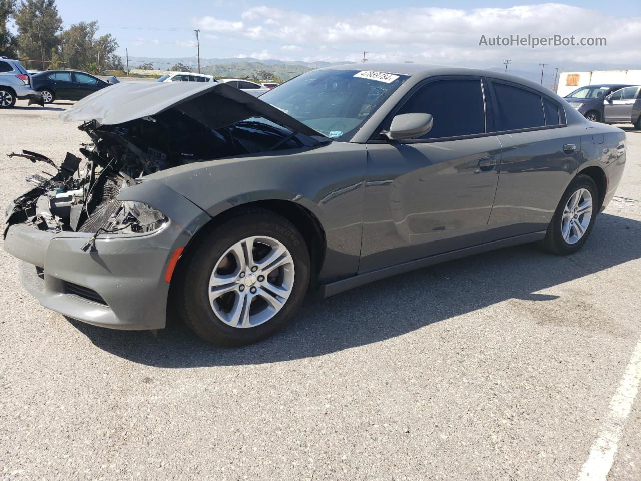 2018 Dodge Charger Sxt Gray vin: 2C3CDXBGXJH247094