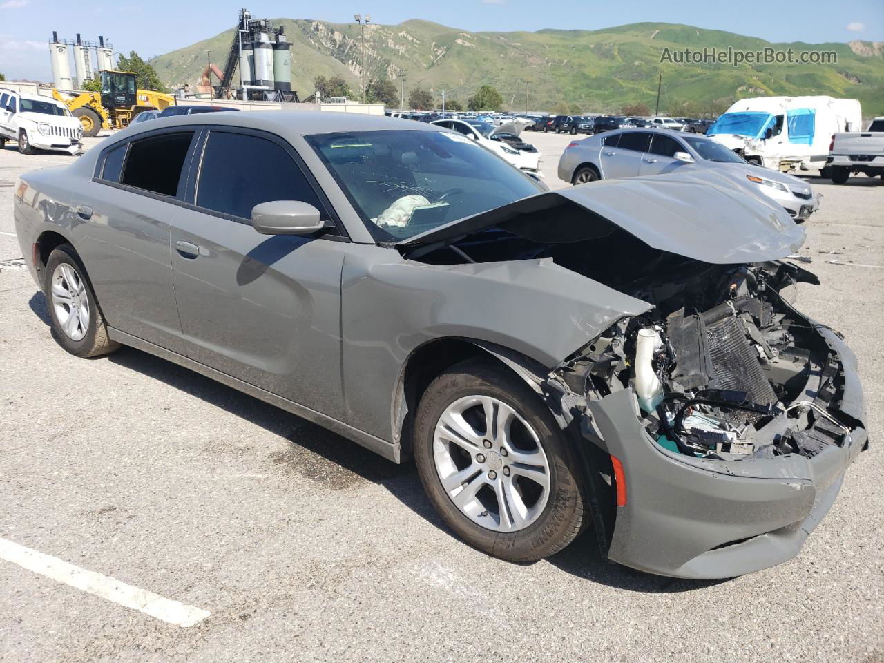 2018 Dodge Charger Sxt Gray vin: 2C3CDXBGXJH247094