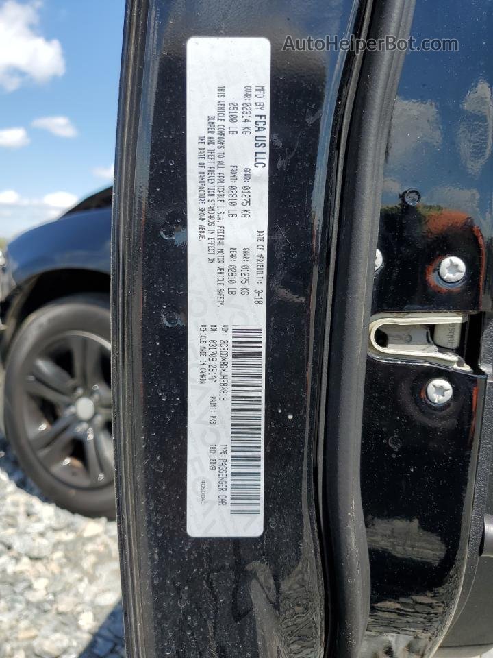 2018 Dodge Charger Sxt Black vin: 2C3CDXBGXJH280919