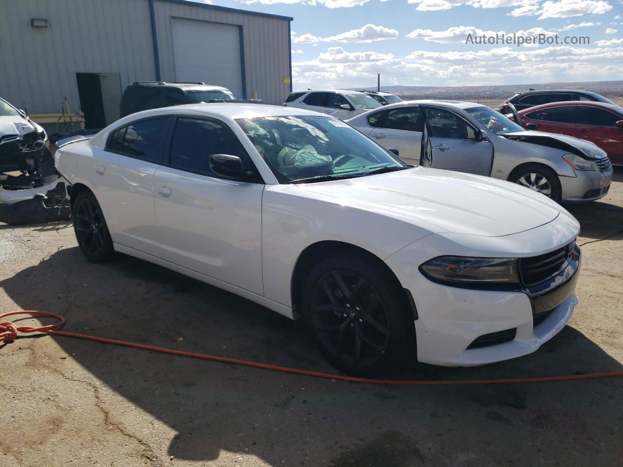 2021 Dodge Charger Sxt White vin: 2C3CDXBGXMH636449