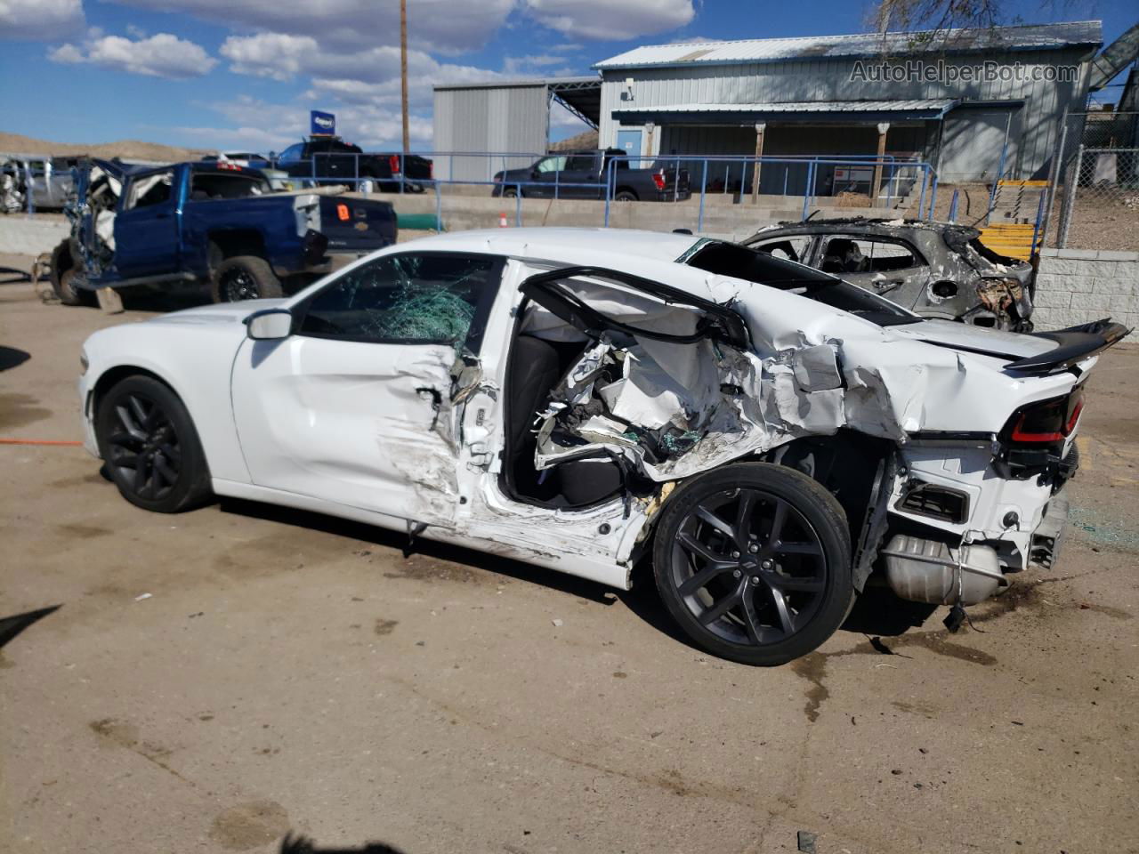 2021 Dodge Charger Sxt White vin: 2C3CDXBGXMH636449