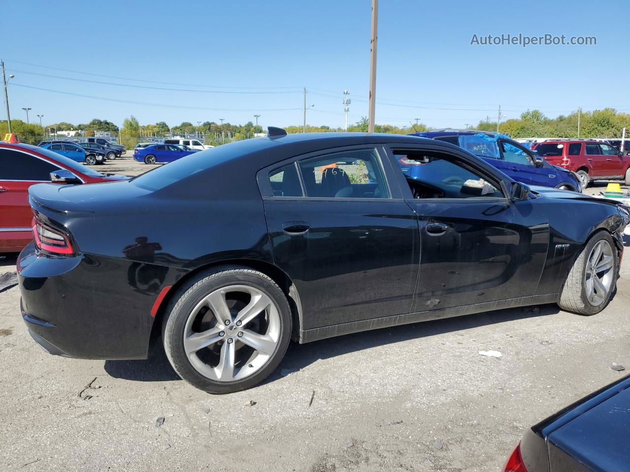 2016 Dodge Charger R/t Black vin: 2C3CDXCT0GH346446