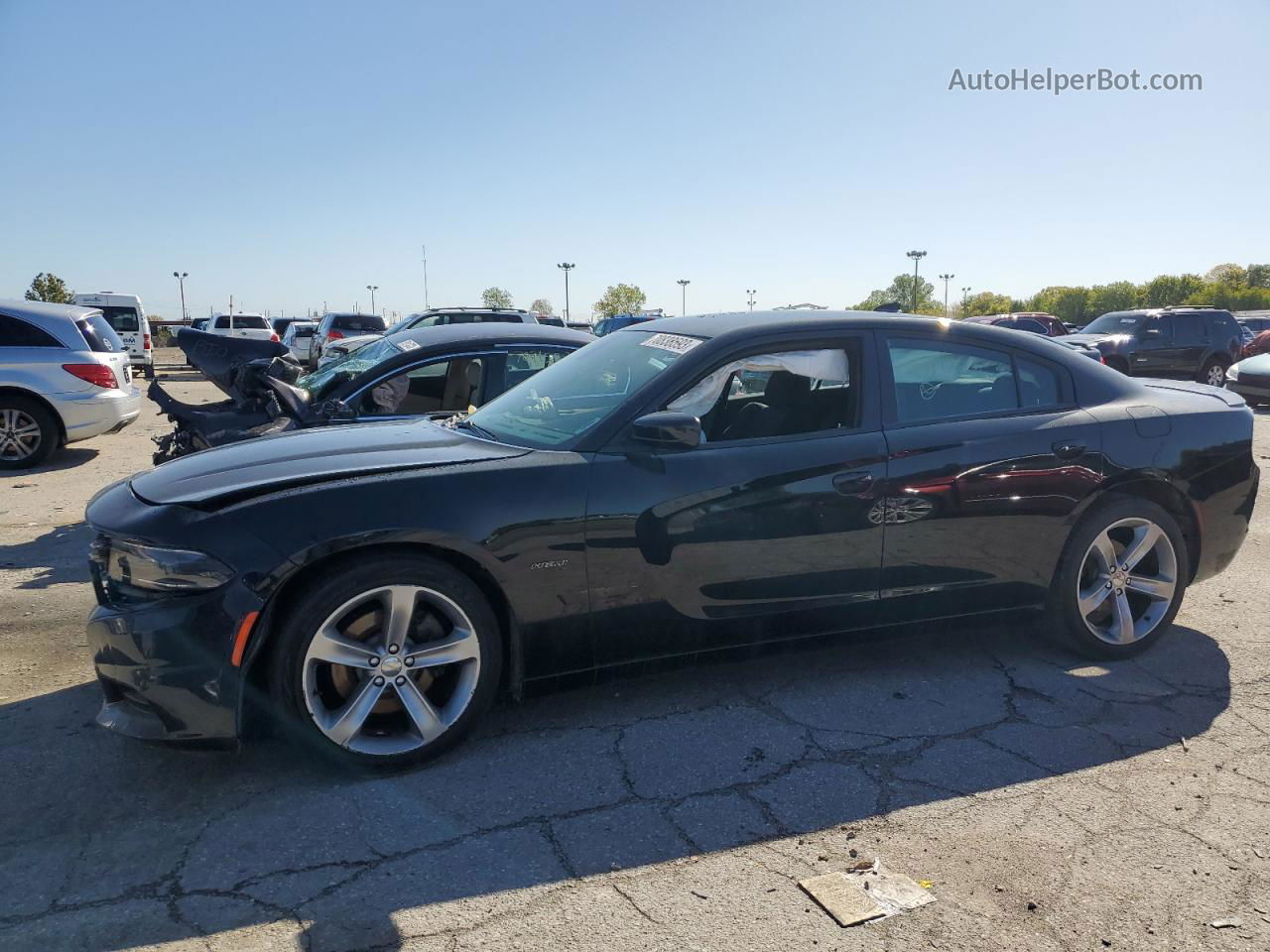 2016 Dodge Charger R/t Black vin: 2C3CDXCT0GH346446