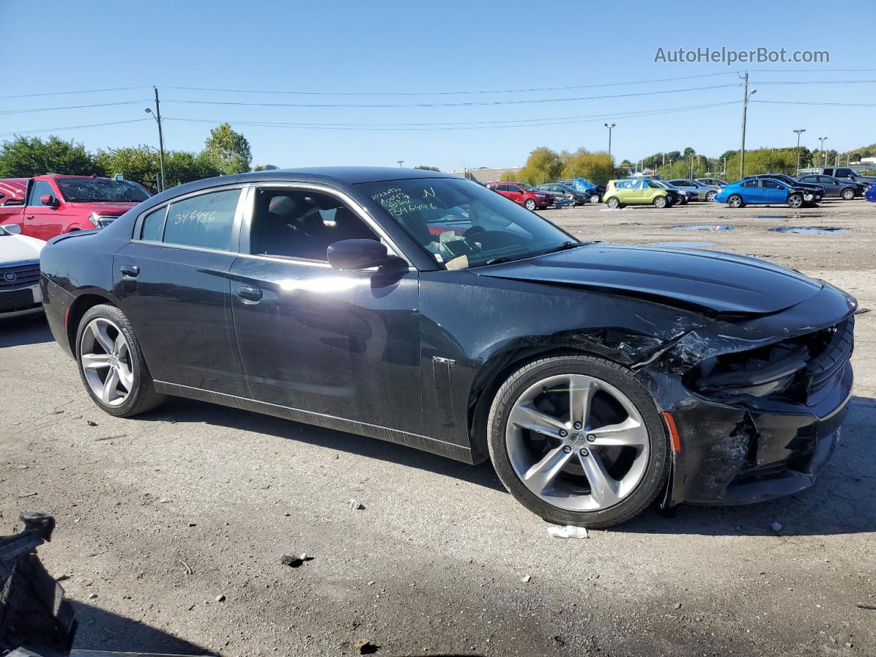 2016 Dodge Charger R/t Black vin: 2C3CDXCT0GH346446