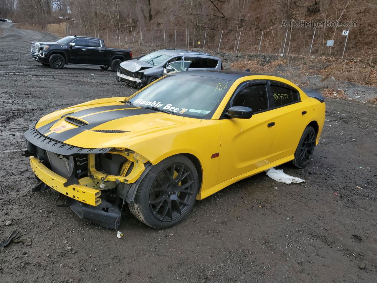 2017 Dodge Charger R/t Yellow vin: 2C3CDXCT0HH545949