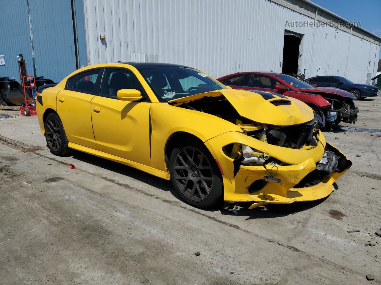 2017 Dodge Charger R/t Yellow vin: 2C3CDXCT0HH620827