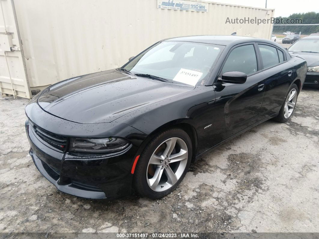 2018 Dodge Charger R/t Black vin: 2C3CDXCT0JH115196