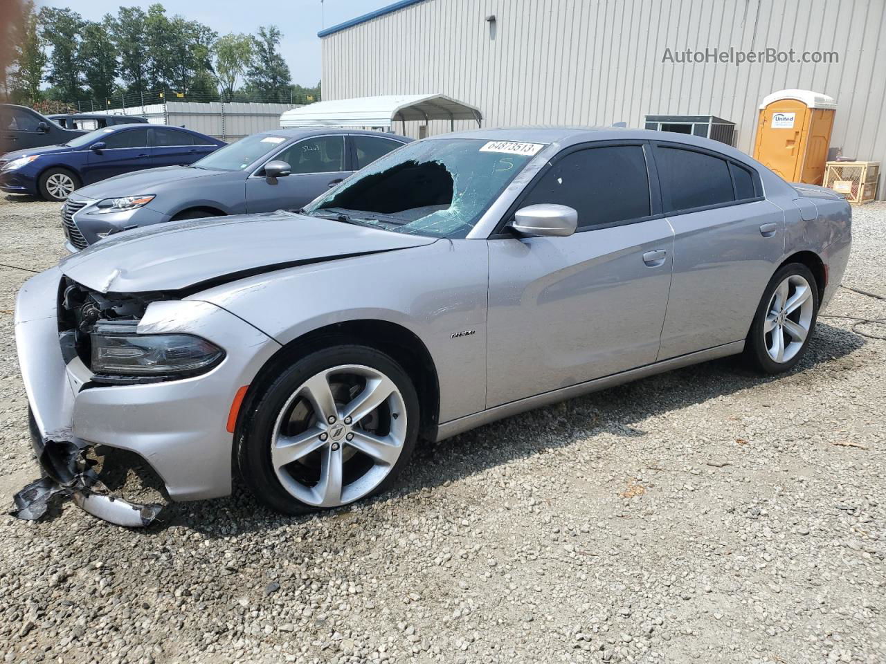 2018 Dodge Charger R/t Silver vin: 2C3CDXCT0JH175429