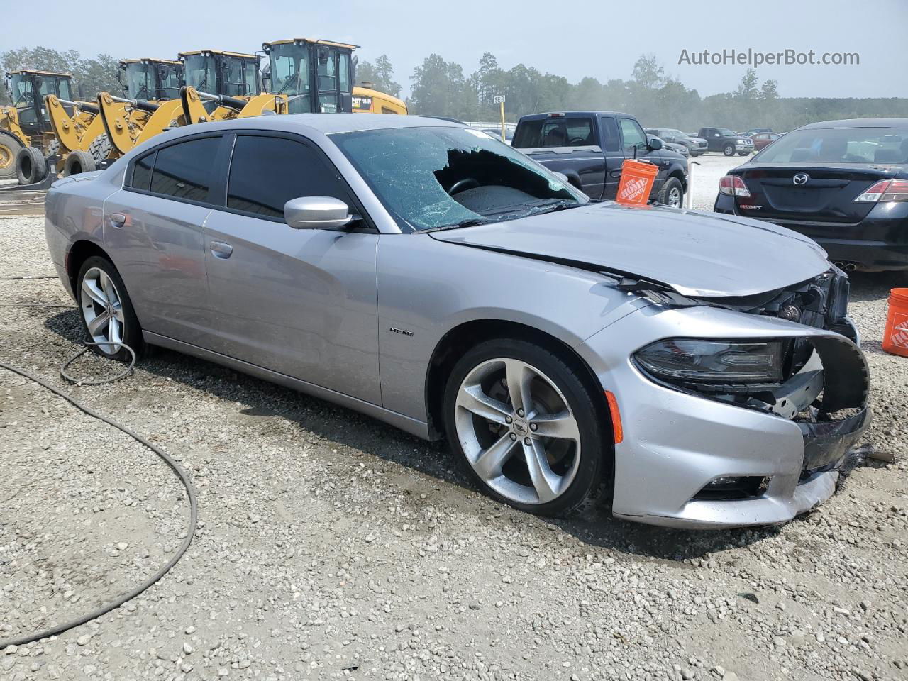 2018 Dodge Charger R/t Серебряный vin: 2C3CDXCT0JH175429