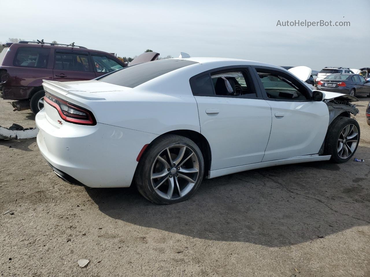 2016 Dodge Charger R/t White vin: 2C3CDXCT1GH100618