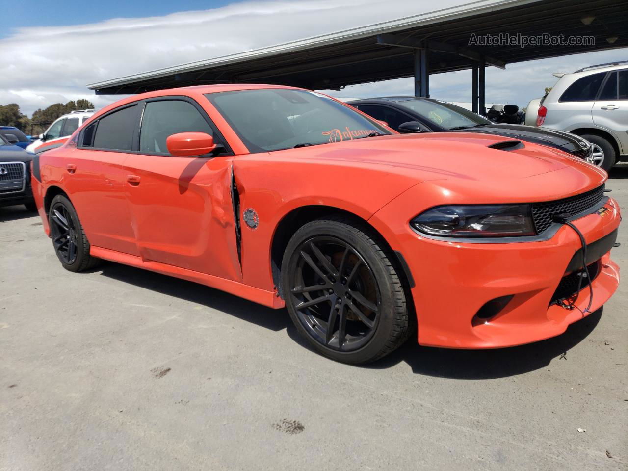 2017 Dodge Charger R/t Orange vin: 2C3CDXCT1HH535303