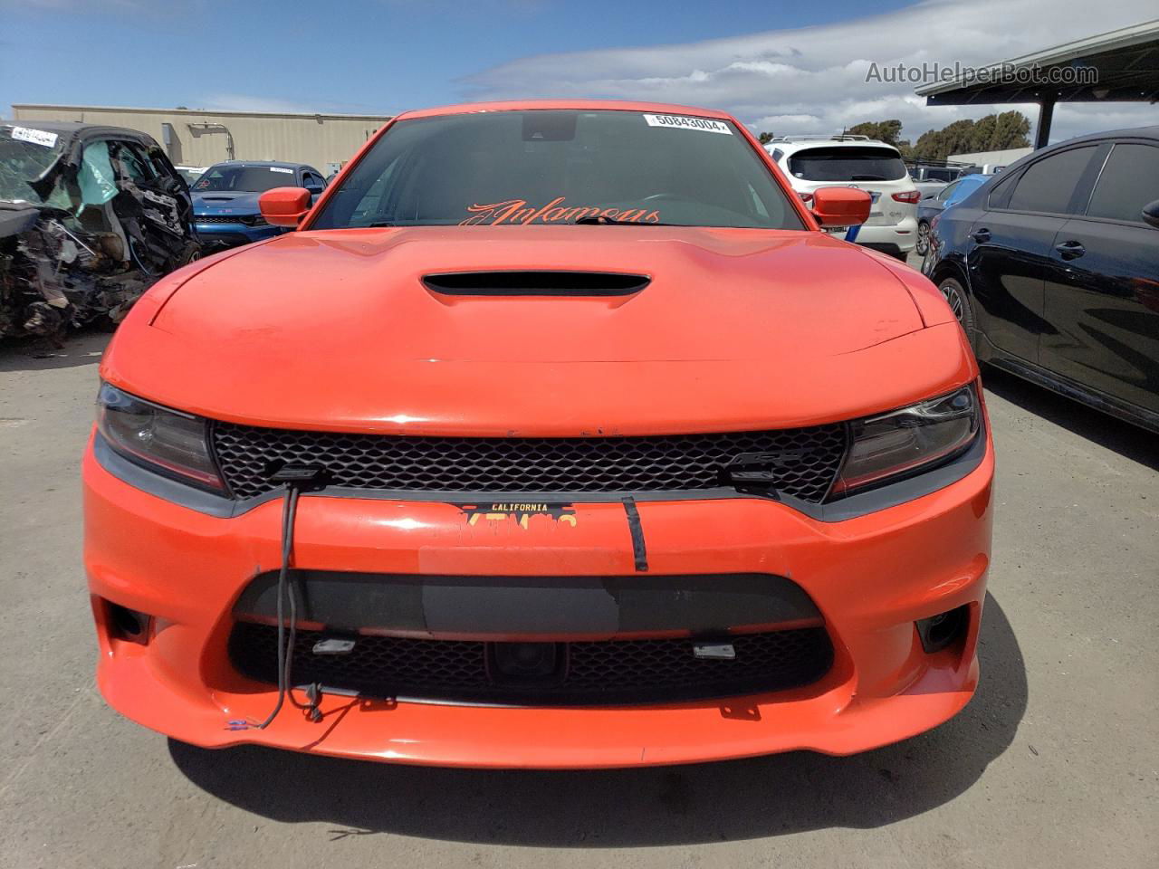 2017 Dodge Charger R/t Orange vin: 2C3CDXCT1HH535303