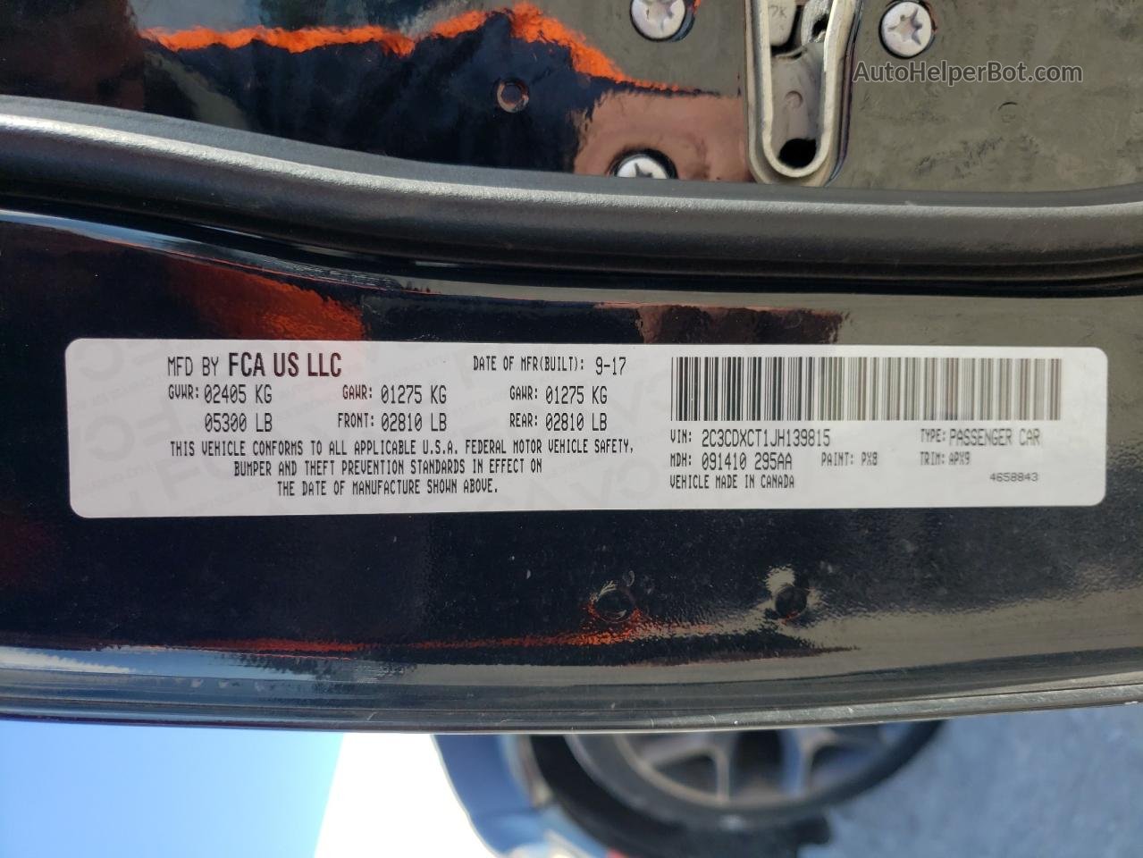 2018 Dodge Charger R/t Black vin: 2C3CDXCT1JH139815