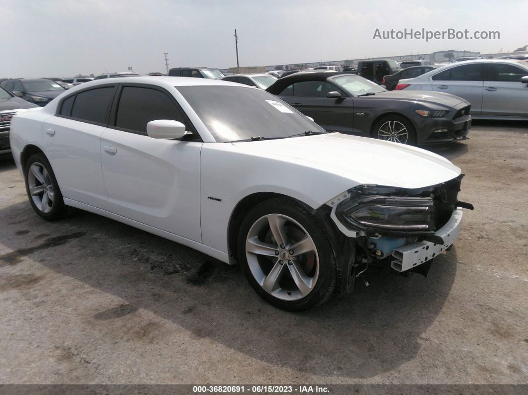 2018 Dodge Charger R/t White vin: 2C3CDXCT1JH142472