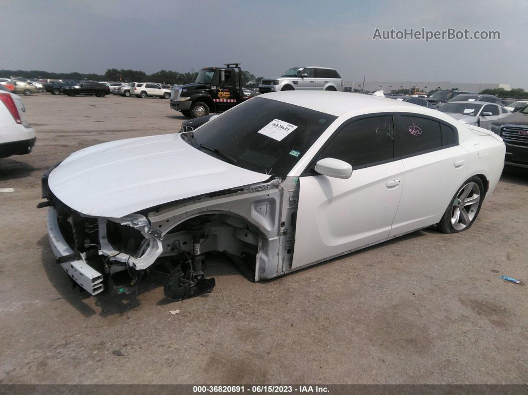 2018 Dodge Charger R/t White vin: 2C3CDXCT1JH142472