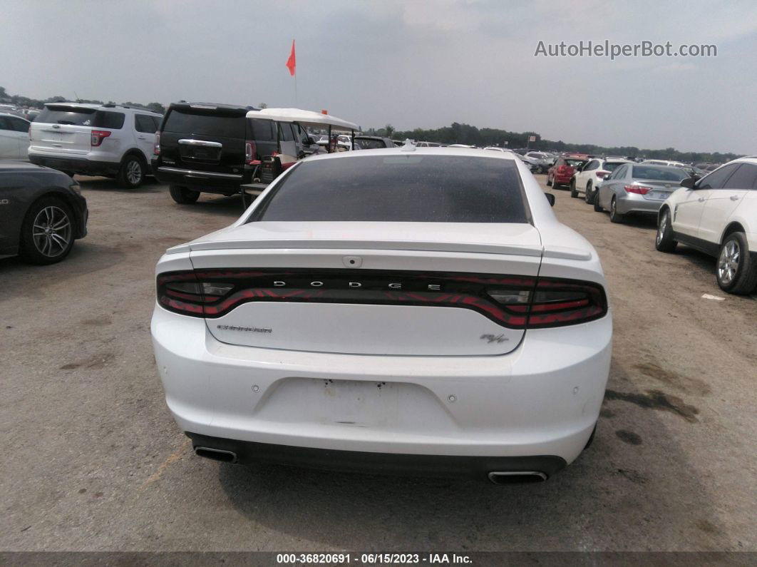 2018 Dodge Charger R/t White vin: 2C3CDXCT1JH142472