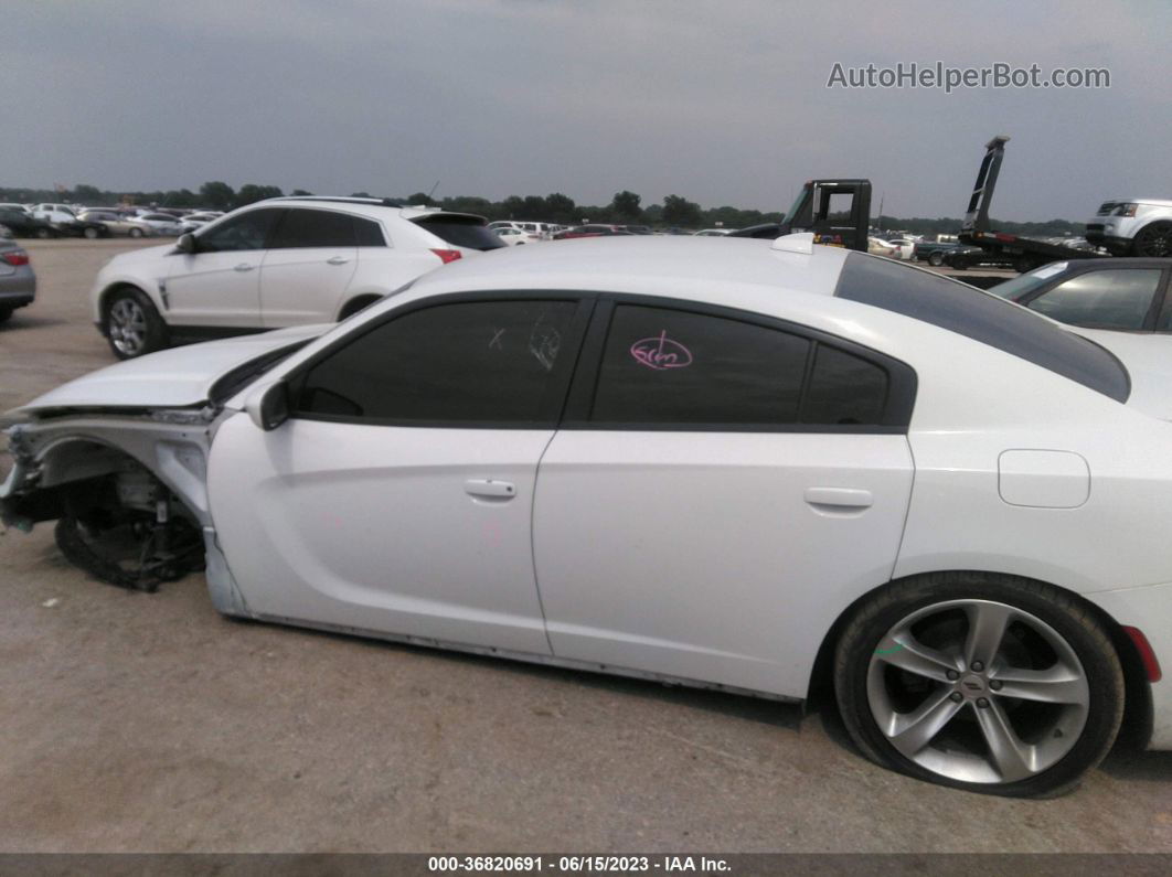 2018 Dodge Charger R/t White vin: 2C3CDXCT1JH142472