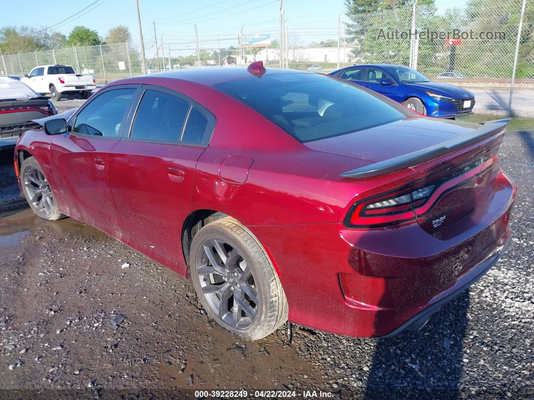 2021 Dodge Charger R/t Rwd Burgundy vin: 2C3CDXCT1MH681663