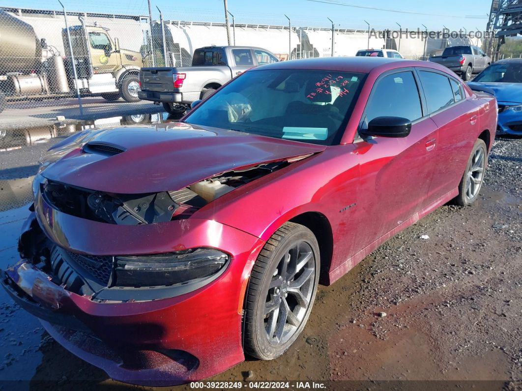 2021 Dodge Charger R/t Rwd Burgundy vin: 2C3CDXCT1MH681663