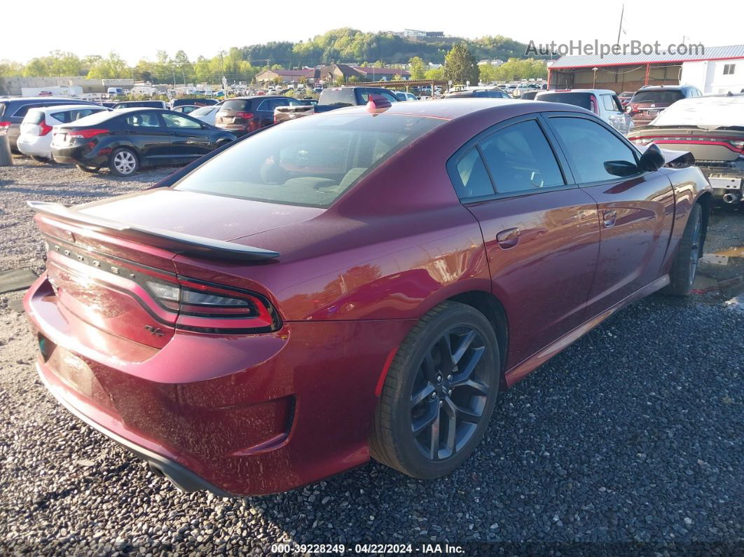 2021 Dodge Charger R/t Rwd Burgundy vin: 2C3CDXCT1MH681663