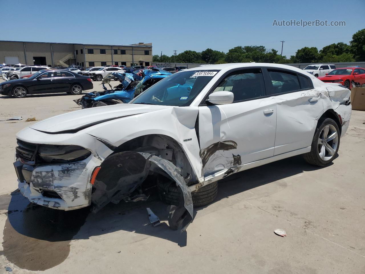 2017 Dodge Charger R/t White vin: 2C3CDXCT2HH562977