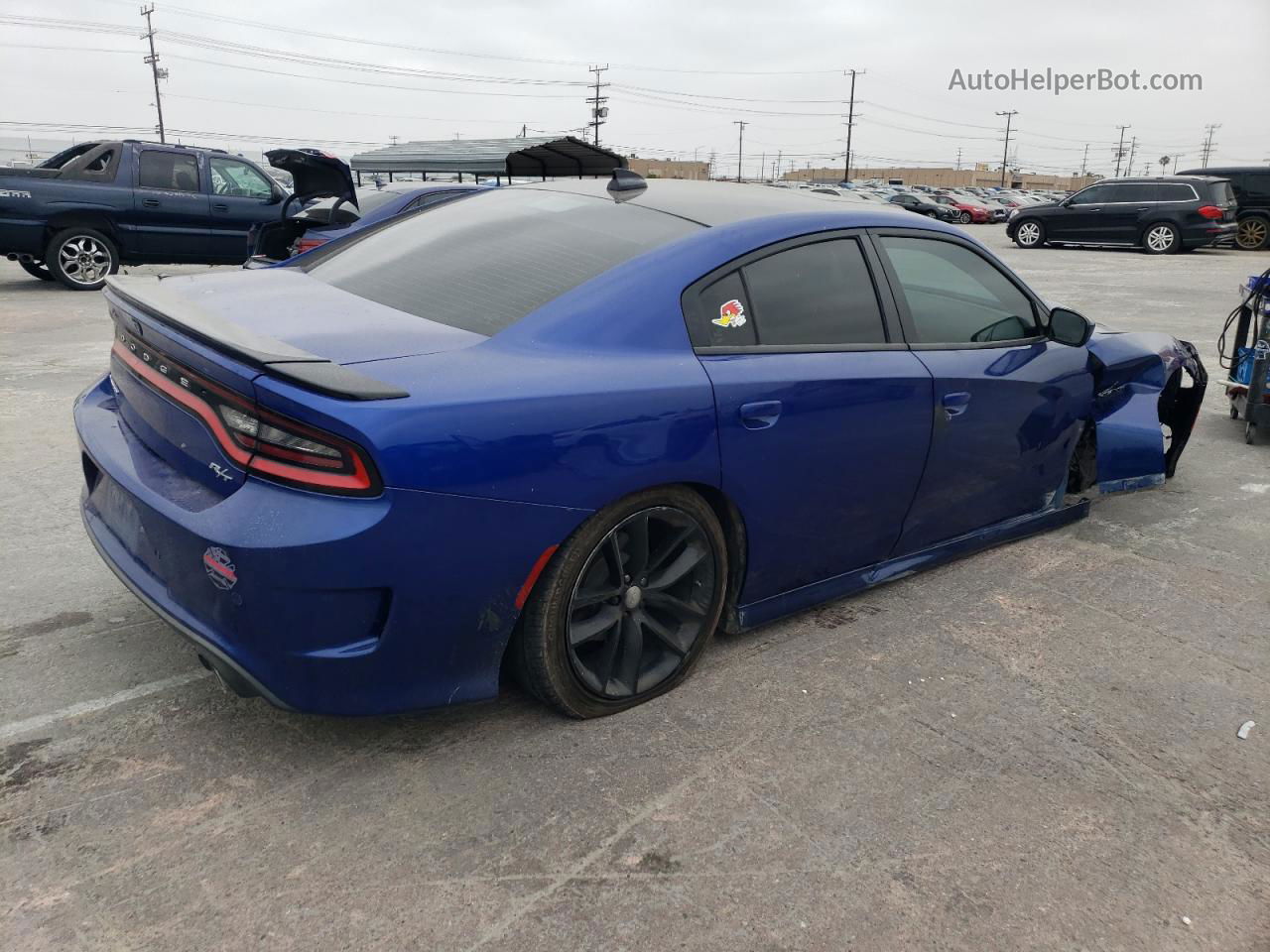 2018 Dodge Charger R/t Blue vin: 2C3CDXCT2JH236943