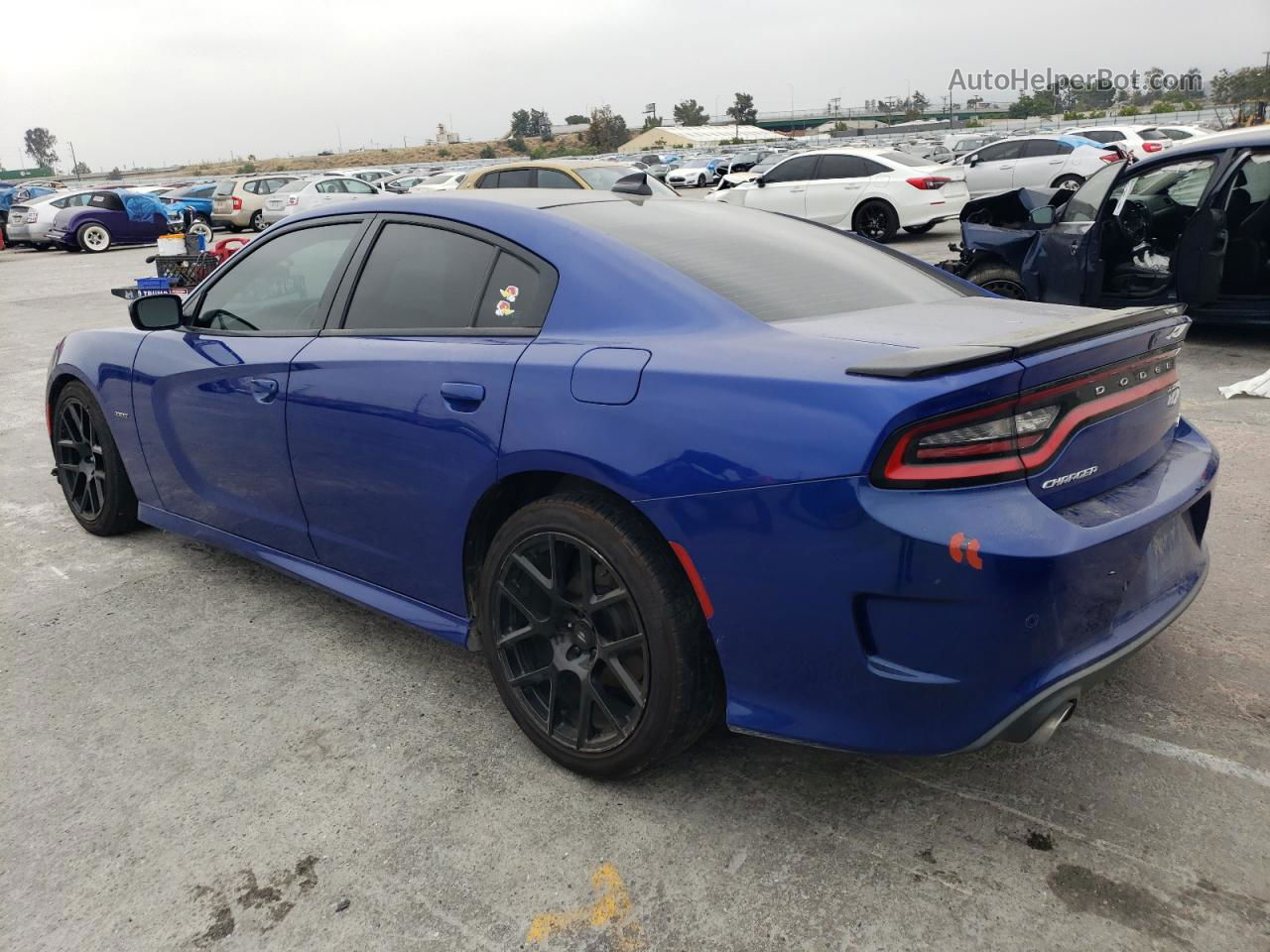 2018 Dodge Charger R/t Blue vin: 2C3CDXCT2JH236943