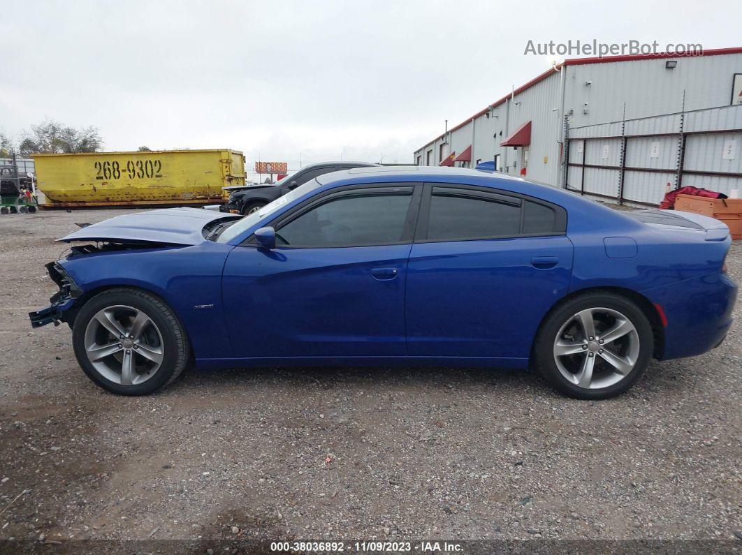 2018 Dodge Charger R/t Rwd Blue vin: 2C3CDXCT2JH247943