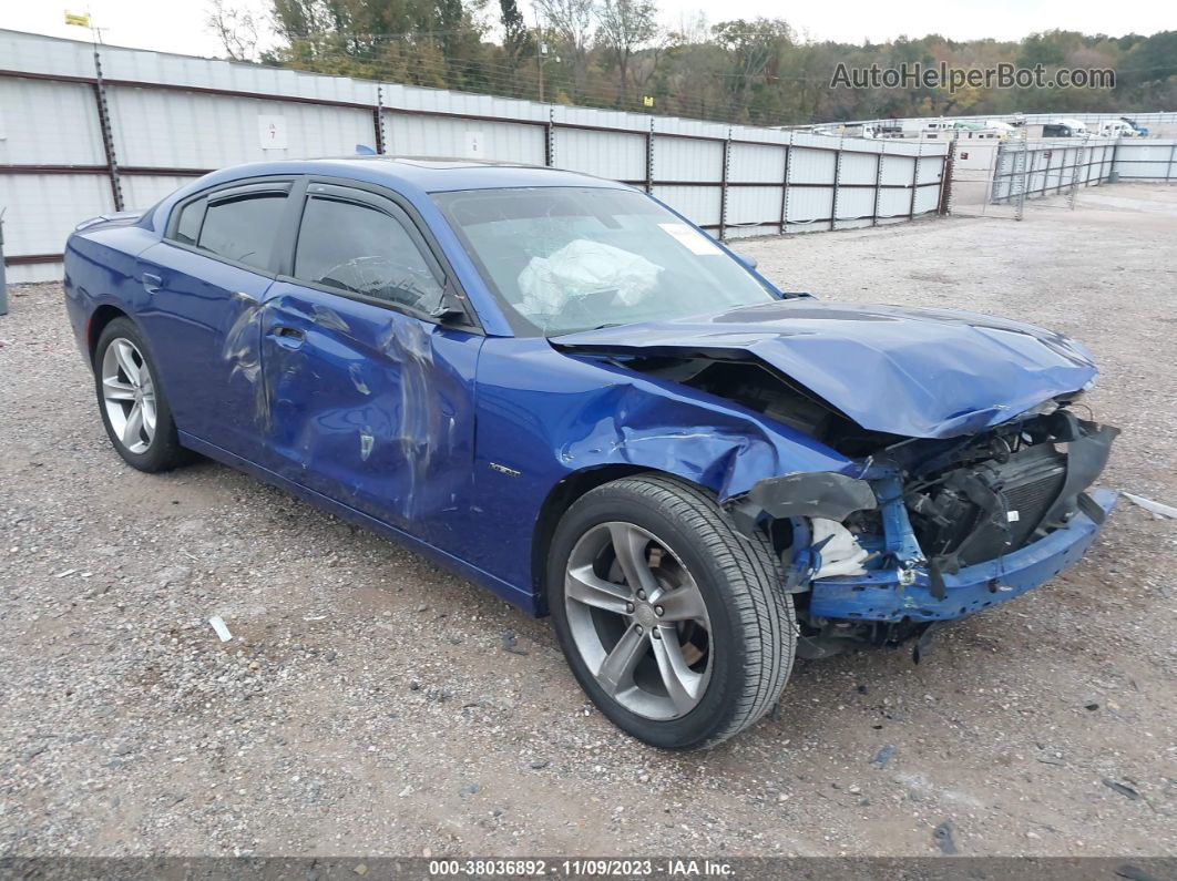 2018 Dodge Charger R/t Rwd Blue vin: 2C3CDXCT2JH247943