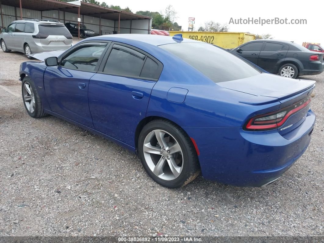 2018 Dodge Charger R/t Rwd Blue vin: 2C3CDXCT2JH247943