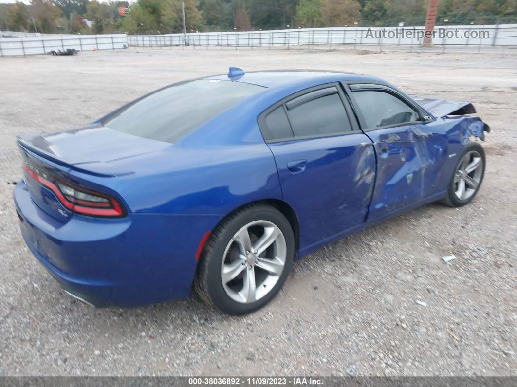 2018 Dodge Charger R/t Rwd Blue vin: 2C3CDXCT2JH247943