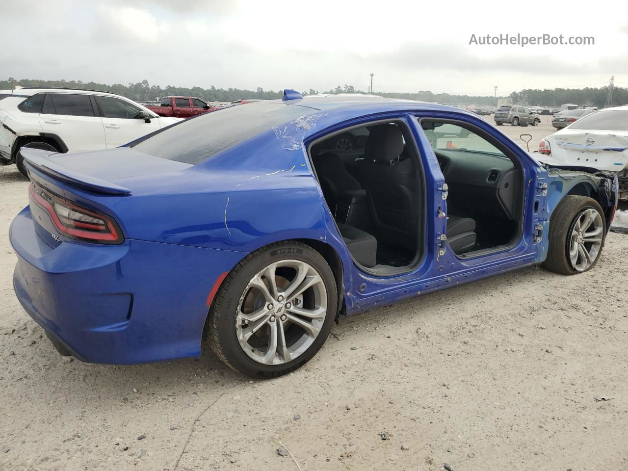 2021 Dodge Charger R/t Blue vin: 2C3CDXCT2MH547633